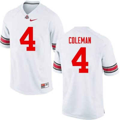 NCAA Ohio State Buckeyes Men's #4 Kurt Coleman White Nike Football College Jersey VEW2445JU